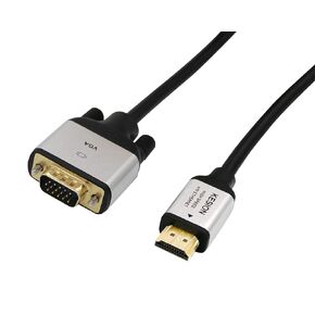 HDMI to VGA Cable，30FT HDMI to VGA (Male to Male) Adapater, Compatible with Computer, Desktop, Laptop, PC, Monitor, Projector, HDTV and More