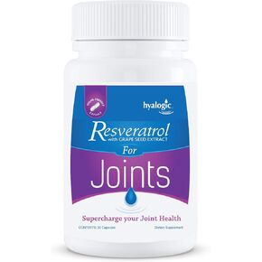Hyalogic Resveratrol 30 Capsules – Joint Supplement with Grape Seed Extract - 30 Day Supply