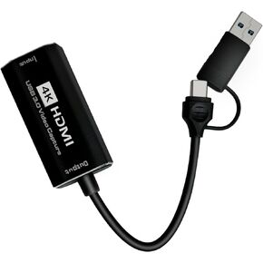 بطاقة التقاط الفيديو، جهاز محول التقاط الفيديو 4K HDMI إلى USB/Type-C 1080P 60FPS مع YUY2(YUV)، التقاط فيديو USB 3.0 لتسجيل الألعاب المباشرة، نظام Windows Mac OS، Switch PS5 in Kuwait
