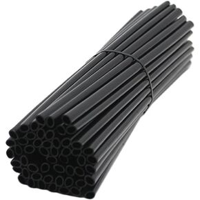 72Pcs Motorcycle Dirt Bike Wheel Rim Spoke Covers Wrap Decor Protector (Black)