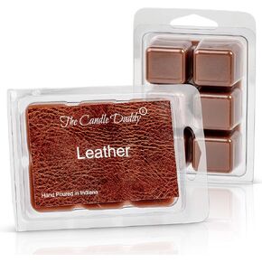 The Candle Daddy Leather Scented Melt- Maximum Scent Wax Cubes/Melts- 1 Pack -2 Ounces- 6 Cubes