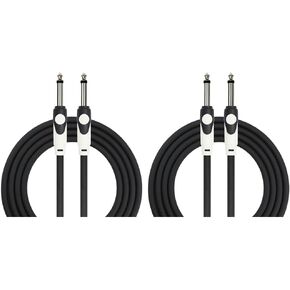 KIRLIN Cable LGI-201-10/BK 10-Feet Straight 1/4-Inch Plugs LightGear Instrument Cable with Black PVC Jacket