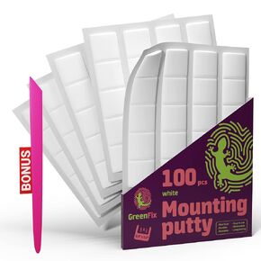 Bulk Set Mounting Putty 19oz - 1000PCs White Sticky Tack - Poster Putty for Walls Non Marking - Tacky Putty for Wall Hanging - Reusable Removable Wall Adhesive for Picture Hanging Crafts