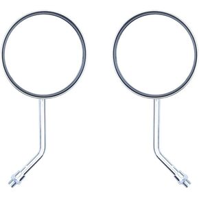 Rear View Mirror Motorcycle Scooter Mirrors 10mm Chrome for Honda CB 350 450 550 600 650 750, 1 Pair