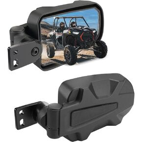 KEMIMOTO UTV Side Mirrors, Adjustable Surface Folding Aluminum Special Clamp Side View Mirrors Compatible with 2014-2023 Polaris RZR XP 900 1000 Turbo Trail UTV Bolt Mount Mirrors Accessories #2881198