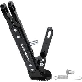 Motorcycle Kickstand Adjustable Tripod Holder Foot Side Stand for Motorcycle(Black)