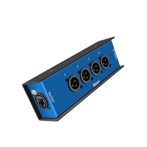 4 Channel 3-Pin XLR Male Adapter-Compact Cat6 Multi Network Snake Receiver- for Live Stage, Home Studio Recording- XLR, AES, DMX Channels Over RJ45 Cat5/Cat6 Ethernet Cable