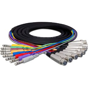 Hosa STX-804F Balanced Snake, XLR3F to 1/4 in TRS, 4 m