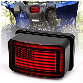 ATV Tail Light US Flag OEM Tail Light with DRL Brake Light Smoke Lens for ATV UTV Yamaha Grizzly Viking Rhino Big Bear Kodiak Bruin Wolverin Bear Tracker