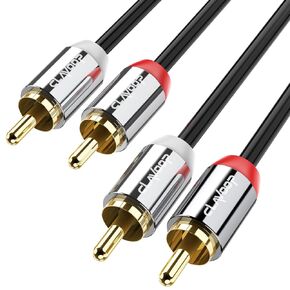 كابلات RCA بطول 3 أقدام، كابل صوت RCA 2RCA ذكر إلى 2RCA ذكر كابلات صوت ستيريو للسيارة سلك مضخم صوت RCA الفقرة محول مزدوج محمي لمكبرات الصوت والمسرح المنزلي ومكبرات الصوت HDTV أنظمة هاي فاي in Kuwait