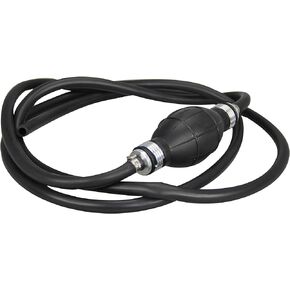 Pactrade Marine Boat Kart Cargo Universal Rubber Pump Hose Assembly Fuel Line Pipe Outboard Boat with Primer Bulb With 6' Hose Black (6mm)