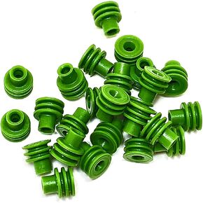 OEM Delphi 15324982 Weatherpack Connector Wire Seals 18-20 Gauge Green - 50 Pack