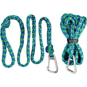 Premium PWC Dock Lines | 2-Pack Heavy Duty Braided Ropes, 3/4’’ x 7ft & 14ft Lengths, with 316 Stainless Steel Clip by Skog Å Kust
