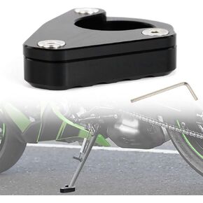 Xitomer Motorcycle Side Stand Enlarger, Fit for Ninja zx-10r 2016-2023 / Ninja zx-10rr 2018-2023, Kickstand Shoes, Extension Enlarger plate (Black)