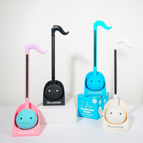 حامل Otamatone الرسمي (عادي - 10.7 بوصة) لعبة آلة موسيقية مركب بلاستيكي آمن، مجموعة تنظيم وحماية مناسبة لعرض تصميم الشعار الرسمي (أسود) in Kuwait