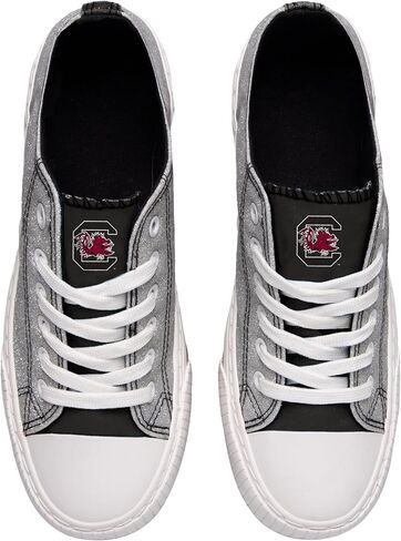 FOCO South Carolina Gamecocks NCAA Womens Glitter Low Top Canvas Shoes - 9 in Saudi Arabia