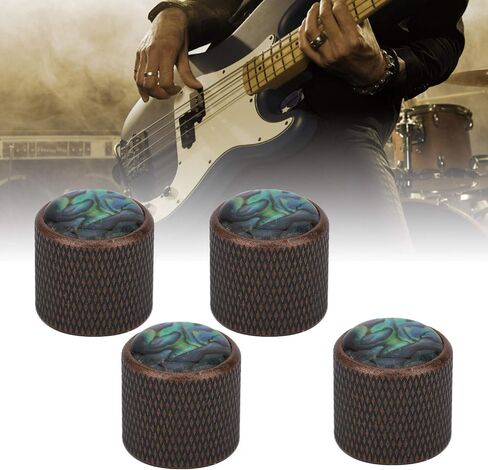 Demeras Electric Guitar Knobs, Tone Volume Control Knob Volume Knob Guitar Potentiometer Knob for Electric Bass (Bronze, Caibei) Accesorios de rendimiento in Saudi Arabia