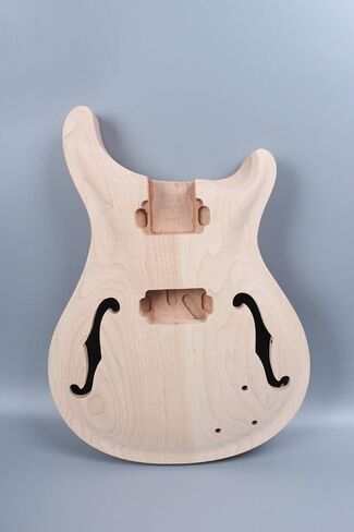 Unfinished guitar body and neck Kit Semi Hollow Mahogany body with Maple Cap for DIY 22 Fret Mahogany neck in Saudi Arabia