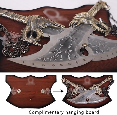 إله الحرب، شفرات كراتوس من الفوضى المعدنية الحقيقية الكاملة، 21 بوصة من الفولاذ المقاوم للصدأ، نسخة طبق الأصل 1:1 من دعامة سلاح اللعبة in Kuwait