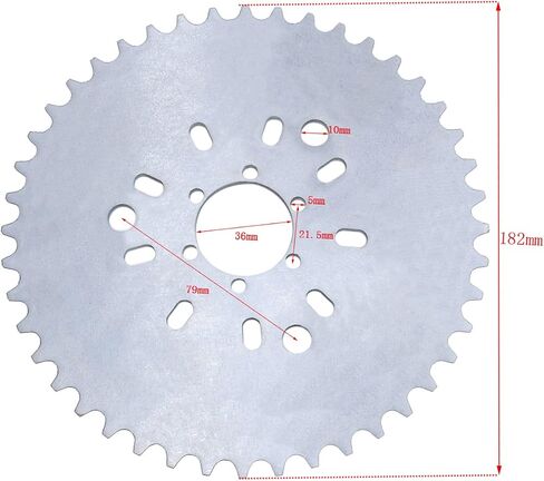 44T Sprocket 1.5in Blue CNC Adapter for 415 Chain Motorized Bicycle 50cc 60cc 80cc in Kuwait