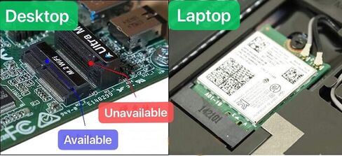 وحدة WiFi OKN WiFi 6 Card AX3000 M2 مع أمان BT 5.1 وWPA3، وبطاقة WiFi M2 للكمبيوتر المحمول تدعم Windows 11/10 in Kuwait