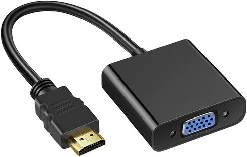 BORLTER CLAMP 1080P HDMI to VGA Adapter Converter(Male to Female) HDMI to VGA Adapter for PC, Laptop, Monitor, Projector, Xbox and More - Black in Saudi Arabia