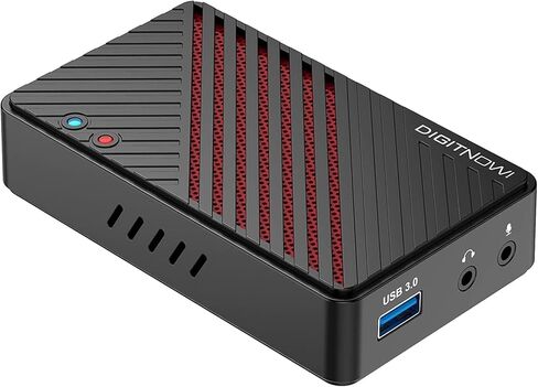 بطاقة التقاط فيديو 4K، HDMI إلى USB3.0 Live Gamer Capture Card Full HD 1080P 60 إطارًا في الثانية، زمن وصول منخفض للغاية للبث والتسجيل، تعمل مع Nintendo Switch، PS5، PS4، Xbox One، PC in Kuwait