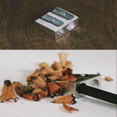 8pcs Magnesium Pencil Sharpener Survival, 2-Hole Pencil Sharpener Magnesium Alloy Wedge Profile, Metal Pencil Sharpener Magnesium, Magnesium Alloy Pencil Sharpener in Kuwait