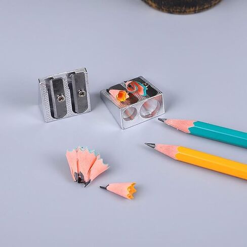 8pcs Magnesium Pencil Sharpener Survival, 2-Hole Pencil Sharpener Magnesium Alloy Wedge Profile, Metal Pencil Sharpener Magnesium, Magnesium Alloy Pencil Sharpener in Kuwait