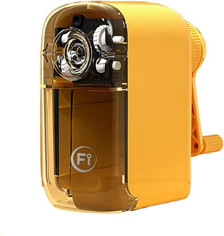 Hand Crank Professional Sketch Pencil Sharpener, Heavy Duty φ6-8.5mm Manual Pencil Sharpener, Long Point Art Pencil Sharpener(Pear Yellow Round) in Saudi Arabia