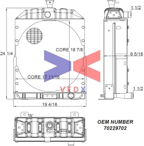 مشعاع الجرار متوافق مع Allis Chalmers 70229702 يناسب D17 in Kuwait