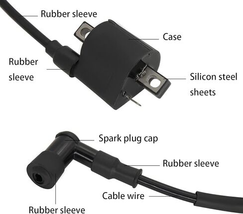 PW80 ملف الإشعال سلك توصيل الشرارة مع شمعة الإشعال A7TC متوافق مع Yamaha PW50 PW 50 PW80 PW 80 1981-2021 دراجة نارية الترابية حفرة الدراجة in Kuwait