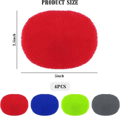4PCS Car Care Microfiber Cleaning Cloth,Replacement Microfiber Cloth for Windshield Cleaner Tool & Window Cleaner Tool,Universal Car Cleaning Supplies for Your Car Must Haves in Saudi Arabia