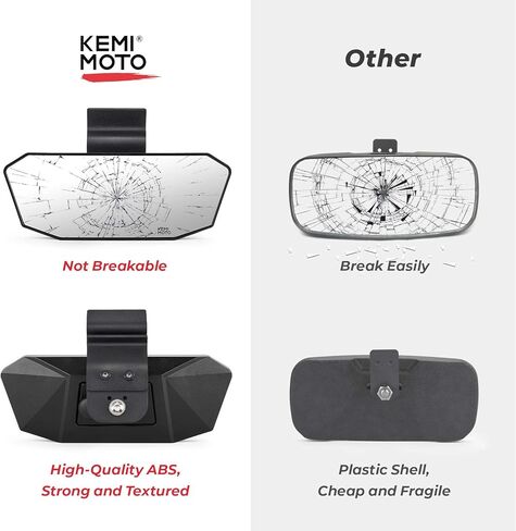 مرآة الرؤية الخلفية من KEMIMOTO، مرآة رؤية خلفية كبيرة متوافقة مع 2015-2023 Polaris Ranger 570 متوسطة الحجم 900 XP 1000 2017-2023 Can-Am Defender in Kuwait