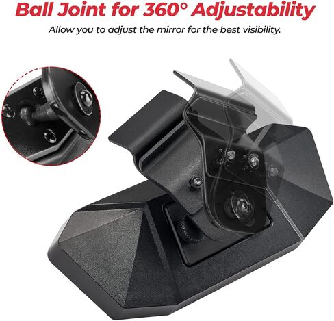 مرآة الرؤية الخلفية من KEMIMOTO، مرآة رؤية خلفية كبيرة متوافقة مع 2015-2023 Polaris Ranger 570 متوسطة الحجم 900 XP 1000 2017-2023 Can-Am Defender in Kuwait