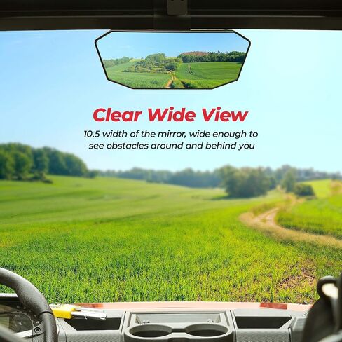 مرآة الرؤية الخلفية من KEMIMOTO، مرآة رؤية خلفية كبيرة متوافقة مع 2015-2023 Polaris Ranger 570 متوسطة الحجم 900 XP 1000 2017-2023 Can-Am Defender in Kuwait