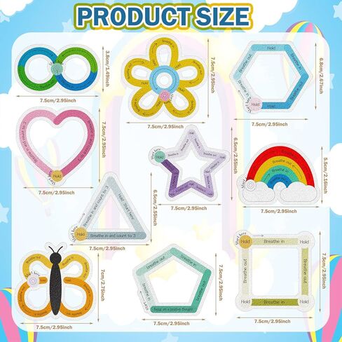 80 Pcs Anxiety Sensory Stickers with Inspirational Quotes Calm Textured Strips Relief Mental Health Stickers School Office Adhesive Sensory Tape Anti Stress Toys for Adults Teens (Watercolor) in Kuwait