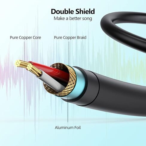 كابلات RCA بطول 3 أقدام، كابل صوت RCA 2RCA ذكر إلى 2RCA ذكر كابلات صوت ستيريو للسيارة سلك مضخم صوت RCA الفقرة محول مزدوج محمي لمكبرات الصوت والمسرح المنزلي ومكبرات الصوت HDTV أنظمة هاي فاي in Kuwait