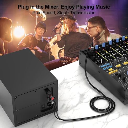 كابلات RCA بطول 3 أقدام، كابل صوت RCA 2RCA ذكر إلى 2RCA ذكر كابلات صوت ستيريو للسيارة سلك مضخم صوت RCA الفقرة محول مزدوج محمي لمكبرات الصوت والمسرح المنزلي ومكبرات الصوت HDTV أنظمة هاي فاي in Kuwait