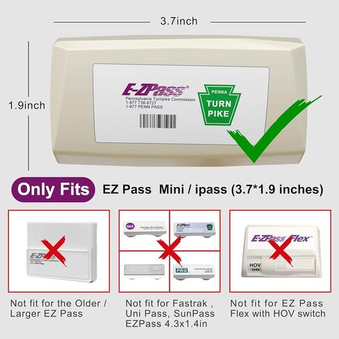 EZ Pass Holder & Cover with Super Strong Suction Cups for Windshield. Ezpass Holder Toll Pass Transponder iPass Holder (Black) in Saudi Arabia