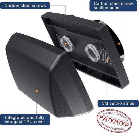 EZ Pass Holder & Cover with Super Strong Suction Cups for Windshield. Ezpass Holder Toll Pass Transponder iPass Holder (Black) in Saudi Arabia