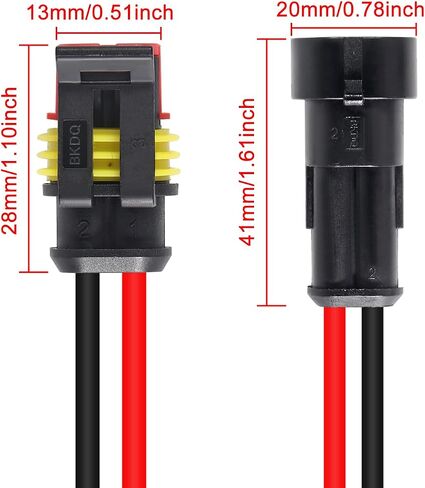 AITRIP 10 Kit 1 Pin Connector,Way Car Waterproof Electrical Connector,1 pin Plug Auto Electrical Wire Connectors with Wire 16 AWG Marine for Car, Truck, Boat, and Other Wire Connections in Saudi Arabia