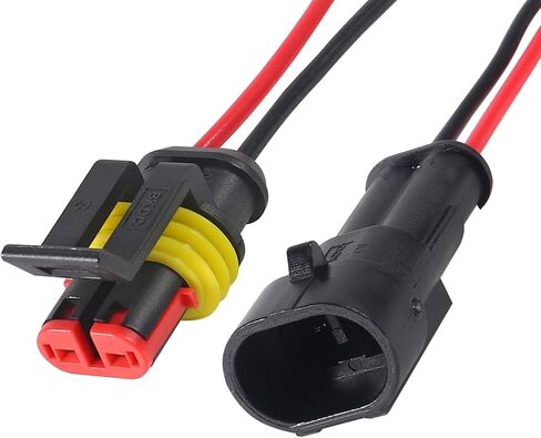 AITRIP 10 Kit 1 Pin Connector,Way Car Waterproof Electrical Connector,1 pin Plug Auto Electrical Wire Connectors with Wire 16 AWG Marine for Car, Truck, Boat, and Other Wire Connections in Saudi Arabia