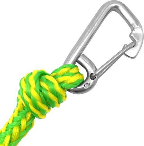 حبل سحب ISURE MARINE Kayak مع خطوط قاعدة مشبك، خط مضفر عالي التحمل مثالي للتزلج على الماء، قارب القوارب المائية، التجديف، مجموعات بحرية من حبلين بقطر 1/2 بوصة × طول 12 قدم in Kuwait