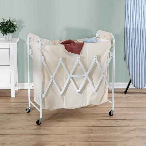 Honey-Can-Do Collapsible Accordion Triple Sorter, Natural SRT-08955 White in Saudi Arabia