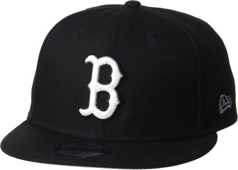 New Era mens Authentic Boston Redsox Black & White 9Fifty Snapback Cap Adjustable 950 in Saudi Arabia