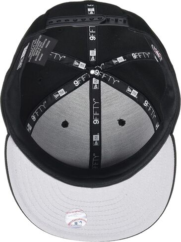 New Era mens Authentic Boston Redsox Black & White 9Fifty Snapback Cap Adjustable 950 in Saudi Arabia