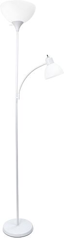 تصميمات بسيطة LF2000-BLK مصباح أرضي للأم والابنة مع ضوء للقراءة، أسود in Kuwait