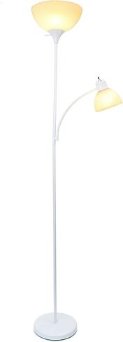 تصميمات بسيطة LF2000-BLK مصباح أرضي للأم والابنة مع ضوء للقراءة، أسود in Kuwait