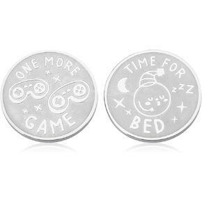 Fleure esme Funny Coin Coin Dression Destiny Flip Coin Gift for Homy Boyy Boy Boys Men قرار صانع القرار لعشاق اللعبة مروحة في سن المراهقة ابنة عيد ميلاد مزدوج على الوجهين هدية يومه